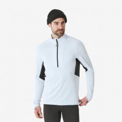 Koszulka termoaktywna narciarska męska Quechua BL 500 1/2 Zip. Czarne bielizna termoaktywna męska WED'ZE, l, bez wzorów, z elastanu, bez ramiączek, narciarskie. Za 89.99 zł.