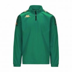 Kurtka z dresu Kappa Gassolo. Zielone kurtki męskie Kappa, bez wzorów, z dresówki, sportowe, bez ramiączek, bez kaptura. Za 246.50 zł.