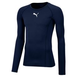 Koszulka męska Puma LIGA Baselayer LS. Fioletowe t-shirty sportowe męskie Puma, m, bez wzorów, sportowe, bez ramiączek. Za 142.00 zł.