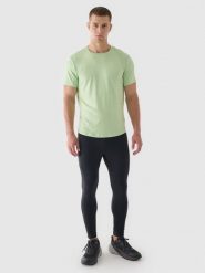 4F Legginsy do biegania szybkoschnące męskie - szare S. Szare legginsy męskie 4f, m, bez wzorów, z dzianiny, krótkie, do biegania. W wyprzedaży za 129.99 zł.