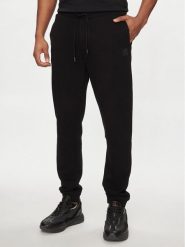 Boss Spodnie dresowe Sestart 50509303 Czarny Regular Fit. Czarne spodnie dresowe męskie Boss, bez wzorów, z bawełny. Za 479.99 zł.