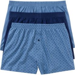 Luźniejsze bokserki z dżerseju (3 pary) bonprix kobaltowo-niebieski dżins z nadrukiem. Bokserki męskie marki bonprix. Za 53.97 zł.