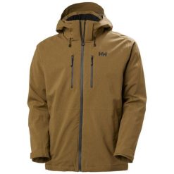 Kurtka narciarska Helly Hansen Juniper 3.0. Brązowe kurtki narciarskie i snowboardowe męskie Helly Hansen, na zimę, m, bez wzorów, bez kaptura, narciarskie. Za 1,499.00 zł.