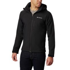 Kurtka softshell męska Columbia Cascade Ridge II. Czarne kurtki softshell męskie Columbia, m, bez wzorów, z softshellu, bez kaptura, trekkingowe. Za 440.99 zł.