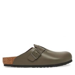 Klapki Birkenstock. Brązowe klapki i japonki męskie Birkenstock, bez wzorów. Za 499.99 zł.