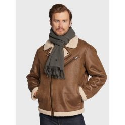 Szalik Tommy Hilfiger. Szare szaliki męskie Tommy Hilfiger, bez wzorów. Za 699.99 zł.