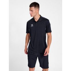Hummel Koszulka męska sportowa Hml Authentic Functional Polo. Czarne koszulki polo męskie HUMMEL, m, bez wzorów, sportowe, bez kołnierzyka, bez ramiączek. Za 128.00 zł.