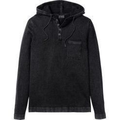 Sweter z kapturem bonprix czarny. Swetry męskie marki bonprix. Za 79.99 zł.