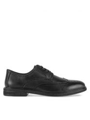 Sergio Bardi Półbuty MF1645-1Z Czarny. Czarne eleganckie półbuty męskie Sergio Bardi, ze skóry, wizytowe, bez obcasa, bez zapięcia. Za 159.99 zł.