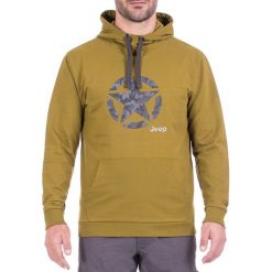 Bluza w kolorze zielonym. Zielone bluzy z kapturem męskie marki Jeep, m, z kapturem. W wyprzedaży za 129.95 zł.