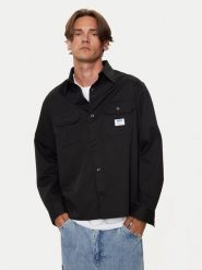 Hugo Koszula Ekynone 50520001 Czarny Oversize. Czarne koszule męskie Hugo, m, bez wzorów, z bawełny, bez kołnierzyka, bez ramiączek. Za 409.99 zł.