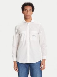 Armani Exchange Koszula XM000959 AF12994 U0009 Biały Regular Fit. Białe koszule męskie Armani Exchange, m, bez wzorów, z bawełny, bez kołnierzyka, bez ramiączek. Za 479.99 zł.