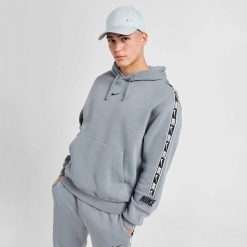Bluza Dresowa Męska Nike Repeat Hoodie. Szare bluzy nierozpinane męskie Nike, m, bez wzorów, z dresówki, casualowe, bez ramiączek, bez kaptura. Za 228.80 zł.