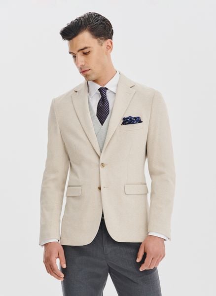 PAKO LORENTE - Dzianinowa marynarka w kratkę. Brązowe marynarki męskie Pako Lorente, m, bez wzorów, z dzianiny. Za 449.99 zł.