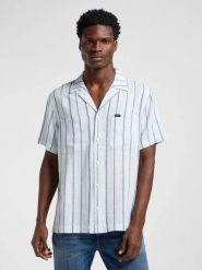 MESKA KOSZULA LEE 2 PKT CAMP SHIRT ORION BLUE 112364108. Niebieskie koszule męskie Lee, s, bez wzorów, bez kołnierzyka, bez ramiączek. Za 149.99 zł.