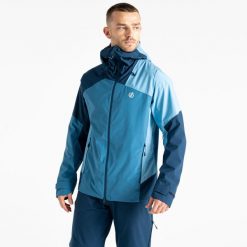 Kurtka turystyczna męska Endurance. Niebieskie kurtki narciarskie i snowboardowe męskie Dare 2B, na zimę, m, bez wzorów, z materiału, bez kaptura, narciarskie. W wyprzedaży za 349.99 zł.