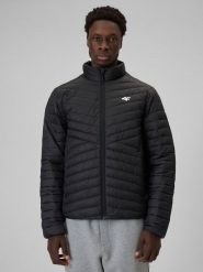 4F Kurtka z wypełnieniem syntetycznym męska - czarna L. Czarne kurtki męskie 4f, l, bez wzorów, z materiału, klasyczne, bez ramiączek, bez kaptura. Za 249.99 zł.