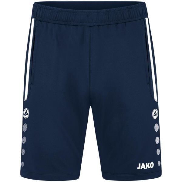 Spodenki treningowe Jako Allround. Niebieskie szorty sportowe męskie Jako, bez wzorów, sportowe. Za 219.50 zł.