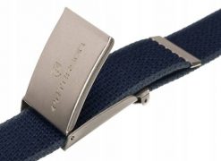 Pasek parciany Peterson [DH] PTN SILV-NAVY-GR granatowy. Niebieskie paski męskie Peterson, bez wzorów, z jeansu. Za 23.10 zł.