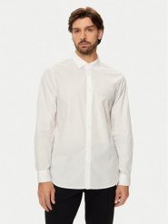 Armani Exchange Koszula 6DZC10 ZNXLZ 1116 Biały Slim Fit. Białe koszule męskie Armani Exchange, l, bez wzorów, z bawełny, bez kołnierzyka, bez ramiączek. Za 319.99 zł.