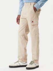 Tommy Jeans Spodnie materiałowe Sonny DM0DM22651 Beżowy Slim Fit. Brązowe spodnie na co dzień męskie Tommy Jeans, bez wzorów, z bawełny. Za 449.99 zł.