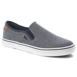 Szare Tenisówki Wrangler Wsuwane Obuwie Męskie. Szare trampki męskie Wrangler, bez wzorów, z denimu, bez zapięcia. Za 229.00 zł.