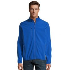Męska Kurtka Radian Soft Shell. Niebieskie kurtki męskie SOL'S, m, bez wzorów, z puchu, sportowe, bez ramiączek, bez kaptura. Za 181.99 zł.
