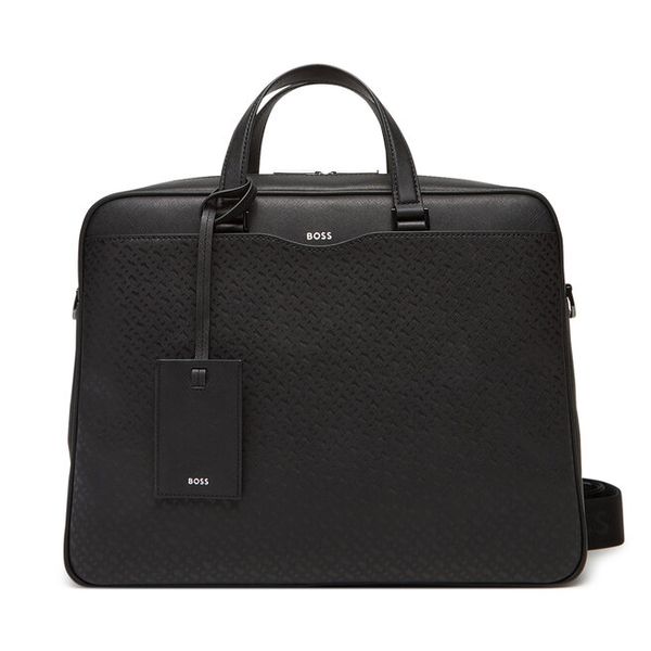 Torba na laptopa BOSS. Czarne torby na laptopa męskie Boss, bez wzorów, małe. Za 739.99 zł.