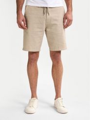 Petrol Industries Szorty materiałowe M-1050-SHO538 Beżowy Slim Fit. Brązowe szorty męskie Petrol Industries, bez wzorów, z bawełny. Za 139.99 zł.