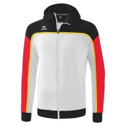 Kurtka treningowa Erima Change By Erima z kapturem, wielokolorowa. Białe kurtki treningowe męskie Erima, na zimę, m, bez wzorów, z materiału, z kapturem. W wyprzedaży za 189.50 zł.