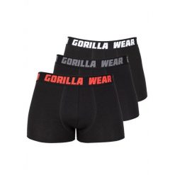 Bokserki Gorilla Wear (x3). Czarne bokserki męskie GORILLA WEAR, m, bez wzorów. Za 215.50 zł.