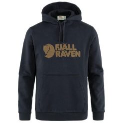 Bluza z kapturem męska Fjallraven Fjallraven Logo Hoodie. Niebieskie bluzy nierozpinane męskie Fjällräven, m, bez wzorów, z kapturem. Za 612.99 zł.