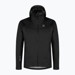 Kurtka przeciwdeszczowa męska Montura Danubio G. Czarne kurtki męskie MONTURA, m, bez wzorów, bez ramiączek, bez kaptura. Za 1,199.00 zł.