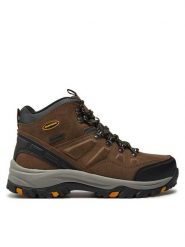 Skechers Trapery Pelmo 64869/KHK Brązowy. Brązowe buty zimowe męskie Skechers, bez wzorów, ze skóry, bez obcasa, bez zapięcia. Za 380.00 zł.