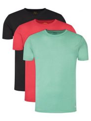 Polo Ralph Lauren Komplet 3 t-shirtów 714830304043 Kolorowy Slim Fit. Koszulki polo męskie Polo Ralph Lauren, m, bez wzorów, z bawełny, bez kołnierzyka, bez ramiączek. Za 259.99 zł.