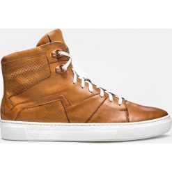 Brązowe sneakersy męskie. Buty sportowe na co dzień męskie marki Kazar. Za 569.00 zł.