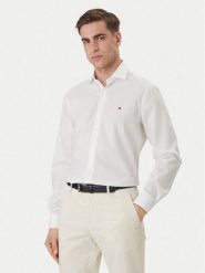 Tommy Hilfiger Koszula MW0MW43122 Biały Regular Fit. Białe koszule męskie Tommy Hilfiger, m, bez wzorów, z bawełny, bez kołnierzyka, bez ramiączek. Za 369.99 zł.