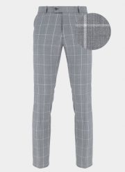 Spodnie męskie garniturowe BUENAVISTA P20SF-6G-025-S. Szare eleganckie spodnie męskie Pako Lorente, bez wzorów, z poliesteru. Za 159.99 zł.