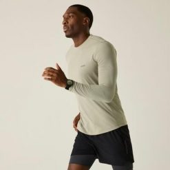 Męska koszulka z długim rękawem Mindo Anti-Insect z siateczki. Brązowe koszulki męskie z długim rękawem Regatta, m, bez wzorów, z poliesteru, sportowe, bez kołnierzyka, bez ramiączek. W wyprzedaży za 99.99 zł.