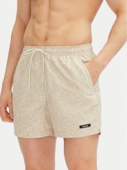 Calvin Klein Swimwear Szorty kąpielowe KM0KM01120 Beżowy Regular Fit. Brązowe kąpielówki męskie Calvin Klein Swimwear, bez wzorów, z syntetyku. Za 289.99 zł.
