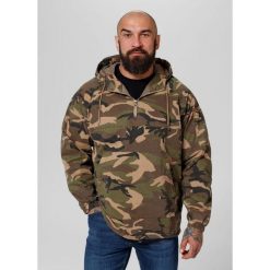 Kurtka męska Pitbull kangurka z kapturem Bassmore. Brązowe kurtki męskie PITBULL, m, bez wzorów, bez ramiączek, z kapturem. Za 299.00 zł.