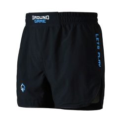 Lekkie spodenki do MMA i BJJ Ground Game Athletic Classic męskie. Czarne szorty sportowe męskie GROUND GAME, bez wzorów, sportowe. Za 189.99 zł.