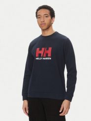 Helly Hansen Bluza Logo Crew 30395 Granatowy Regular Fit. Niebieskie bluzy nierozpinane męskie Helly Hansen, m, bez wzorów, z bawełny, bez ramiączek, bez kaptura. Za 249.99 zł.