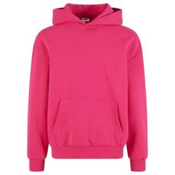 Męska Bluza Ultra Heavy Oversized Hoodie. Czerwone bluzy nierozpinane męskie Urban Classics, m, bez wzorów, bez ramiączek, bez kaptura. Za 220.99 zł.