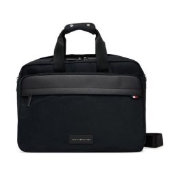 Torba na laptopa Tommy Hilfiger. Czarne torby na laptopa męskie Tommy Hilfiger, bez wzorów, z nylonu, małe. Za 489.99 zł.