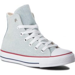 Trampki CONVERSE - Ctas Hi 161491C Light Blue/White/Brown. Niebieskie trampki męskie Converse, z gumy. W wyprzedaży za 229.00 zł.