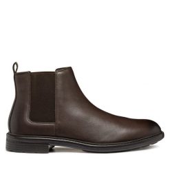 Sztyblety Geox. Brązowe sztyblety męskie Geox, bez obcasa, bez zapięcia. Za 639.99 zł.