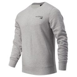 Bluza męska New Balance MT03911AG – szara. Szare bluzy nierozpinane męskie New Balance, l, bez wzorów, z bawełny, eleganckie, bez ramiączek, bez kaptura. Za 99.99 zł.