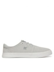 DC Tenisówki SS25-3C015 Szary. Szare trampki męskie DC, bez wzorów, ze skóry, bez zapięcia. Za 229.99 zł.