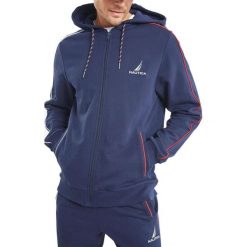 Bluza Męska Nautica Myles FZ. Niebieskie bluzy nierozpinane męskie Nautica, m, bez wzorów, z bawełny, casualowe, bez ramiączek, bez kaptura. Za 349.00 zł.